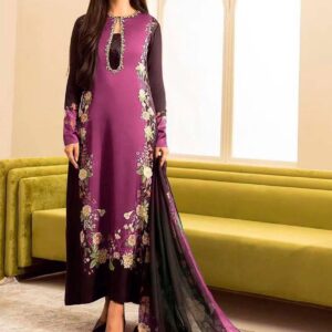 Shamoze Silk Unstitch Suit 3pc 04