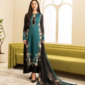 Shamoze Silk Unstitch Suit 3pc 05